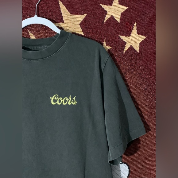 Abercrombie & Fitch  premium heavyweight 2.0 Coors Beer Graphic T Shirt Size LT - Picture 4 of 5